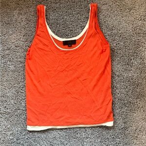 Zara Women's Orange and Cream tank size small
